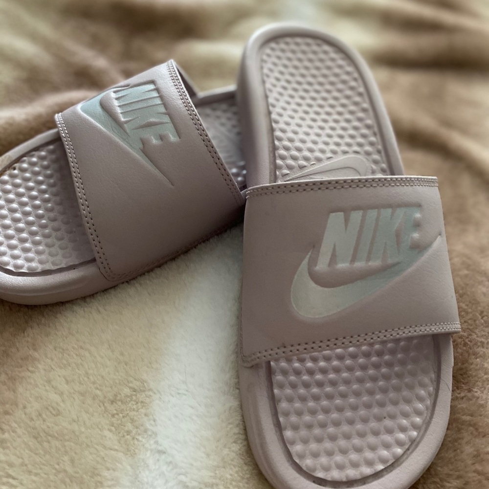 Pink Nike Slides